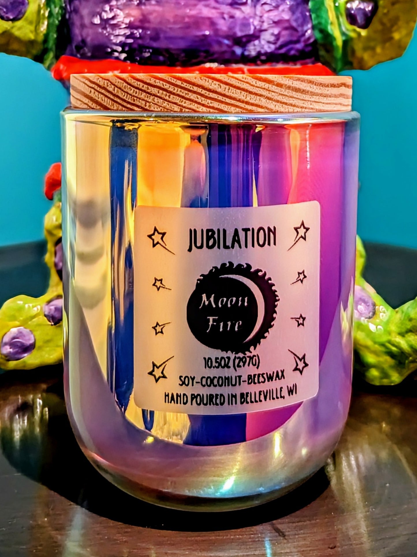 Jubilation Wooden X Wick Candle