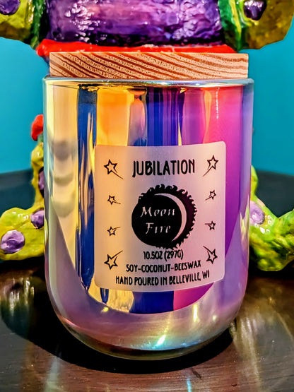 Jubilation Wooden X Wick Candle