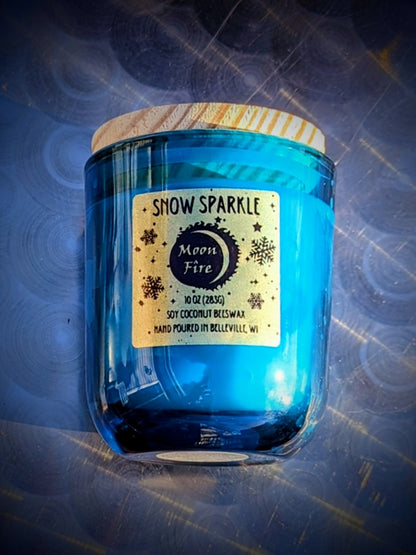 Snow Sparkle Wooden X Wick Candle