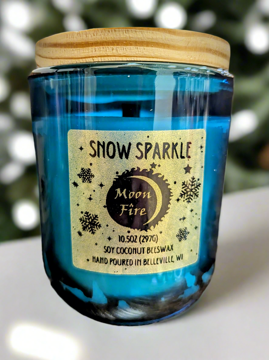 Snow Sparkle Wooden X Wick Candle